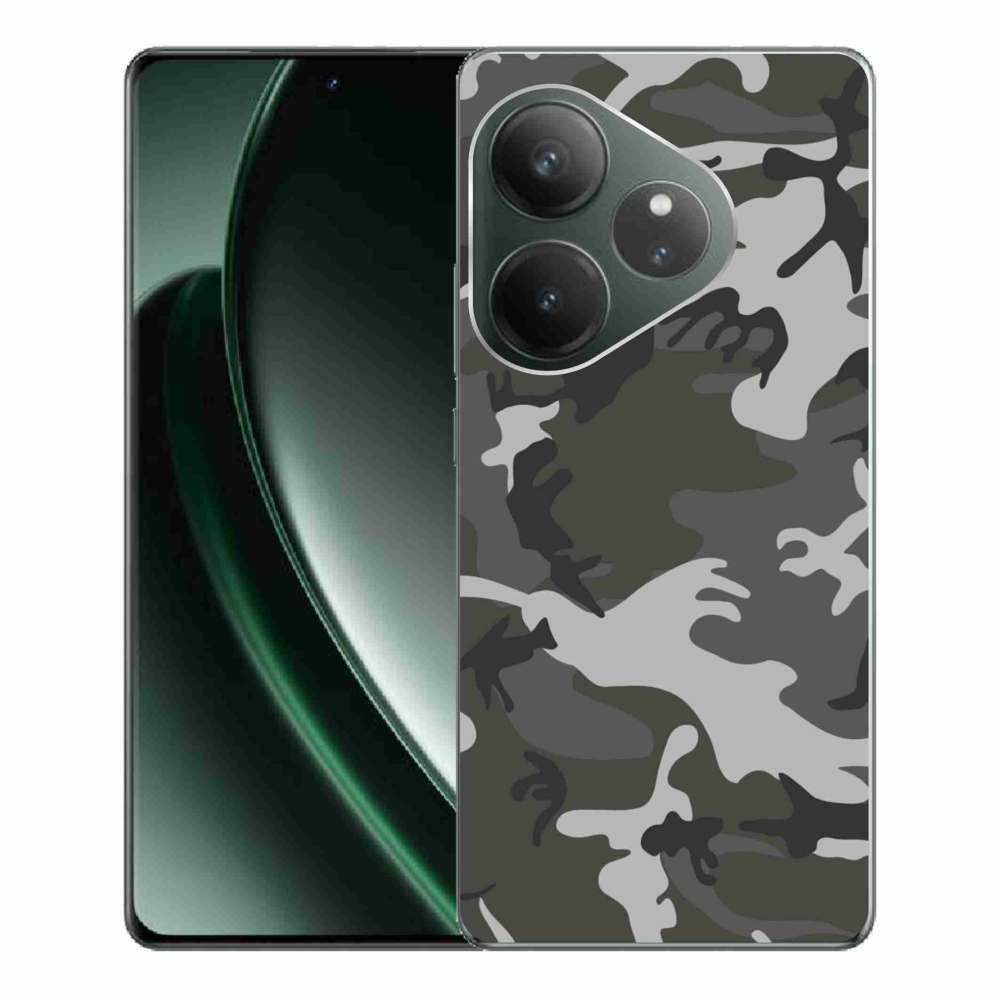 Gelový kryt mmCase na Realme GT 6 5G/GT 6T 5G - maskáčový vzor