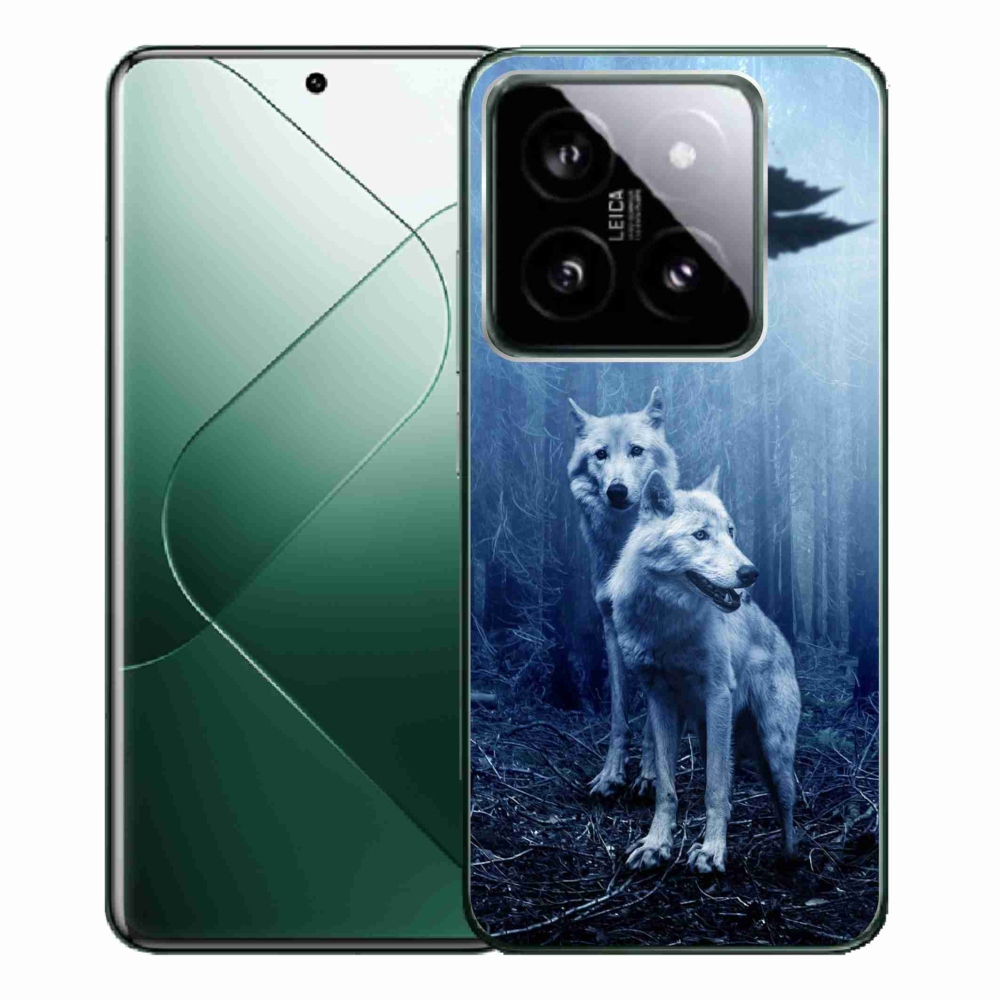 Gelový kryt mmCase na Xiaomi 14 Pro - vlci v lese