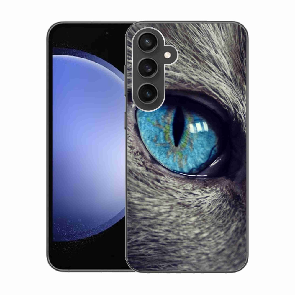 Gelový kryt mmCase na Samsung Galaxy S23 FE - modré kočičí oko