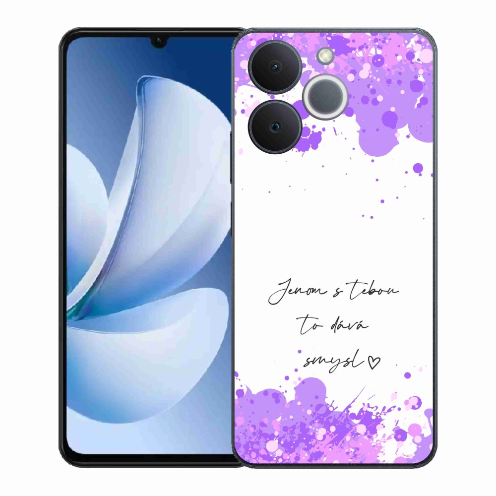 Gelový kryt mmCase na Realme Note 70T - zamilovaný text bílé pozadí