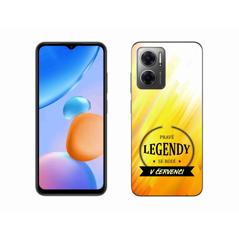 Gelový kryt mmCase na Xiaomi Redmi 10 5G - legendy v červenci žluté pozadí