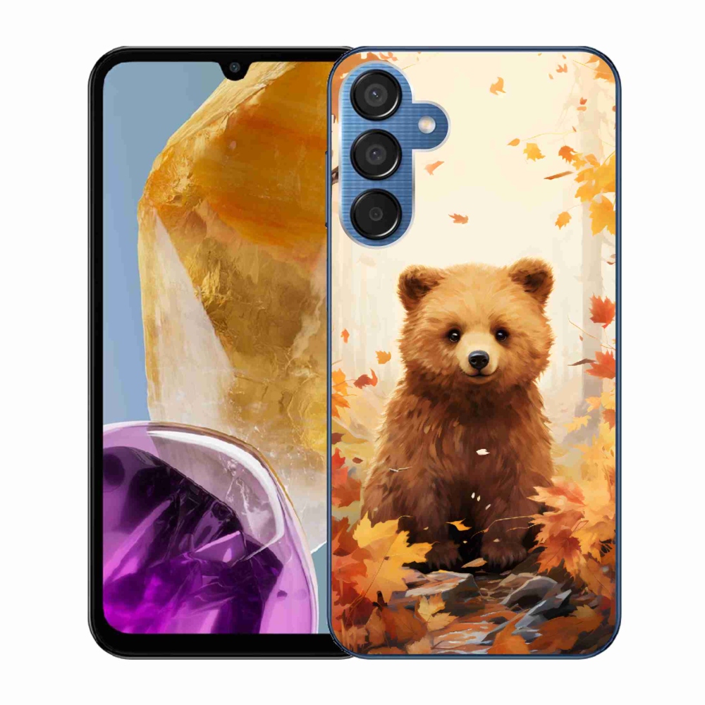 Gelový kryt mmCase na Samsung Galaxy M15 5G - medvěd v lese