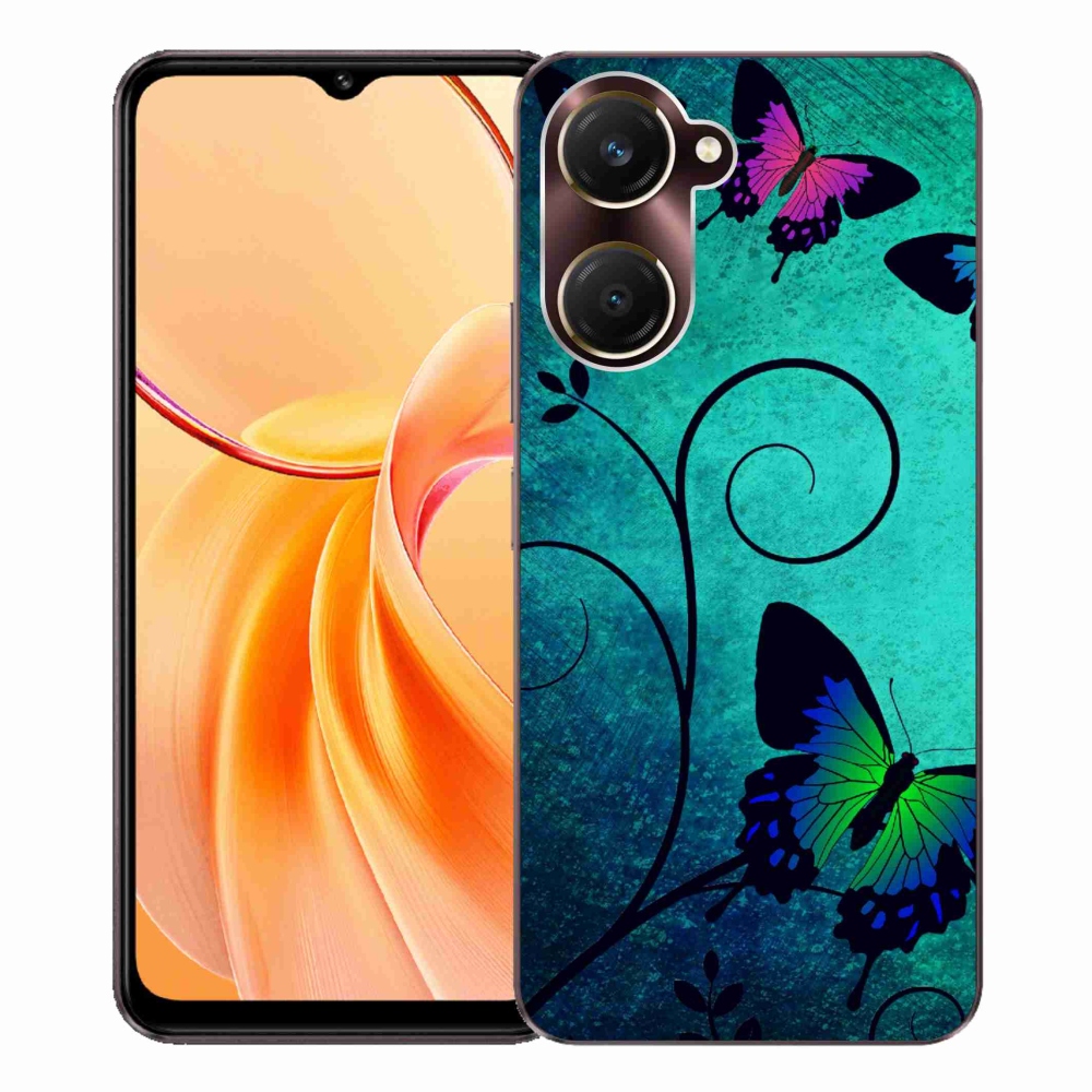 Gelový kryt mmCase na Vivo Y28s 5G - barevní motýli