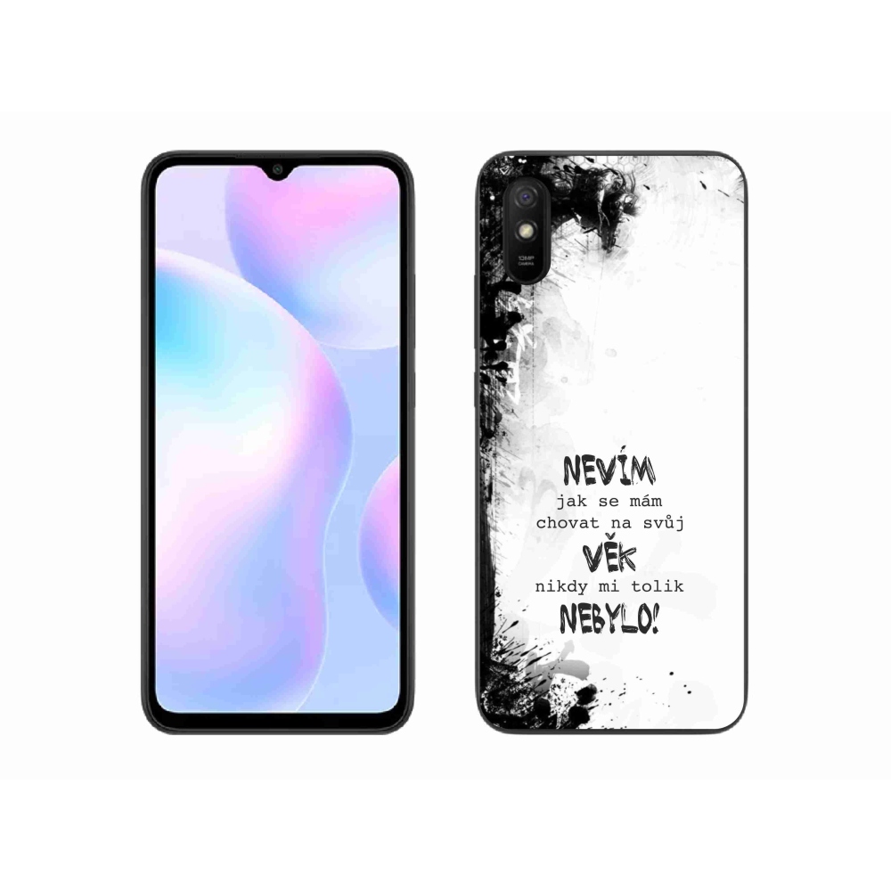 Gelový kryt mmCase na Xiaomi Redmi 9A - vtipný text 14 bílé pozadí