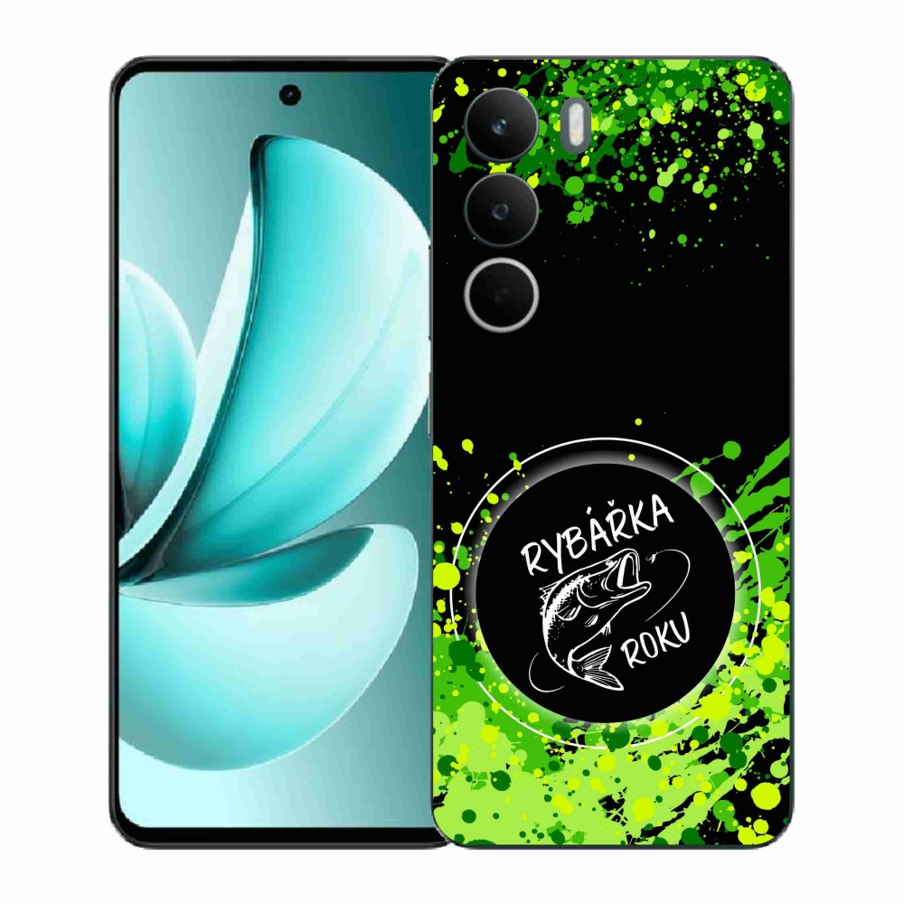 Gelový kryt mmCase na Realme C71 - rybářka roku černé pozadí