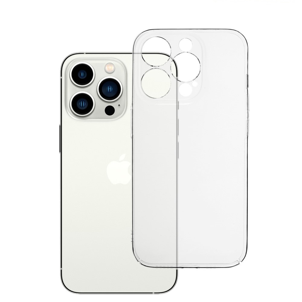 Průhledný plastový obal s gelovými hranami na iPhone 15 Pro Max