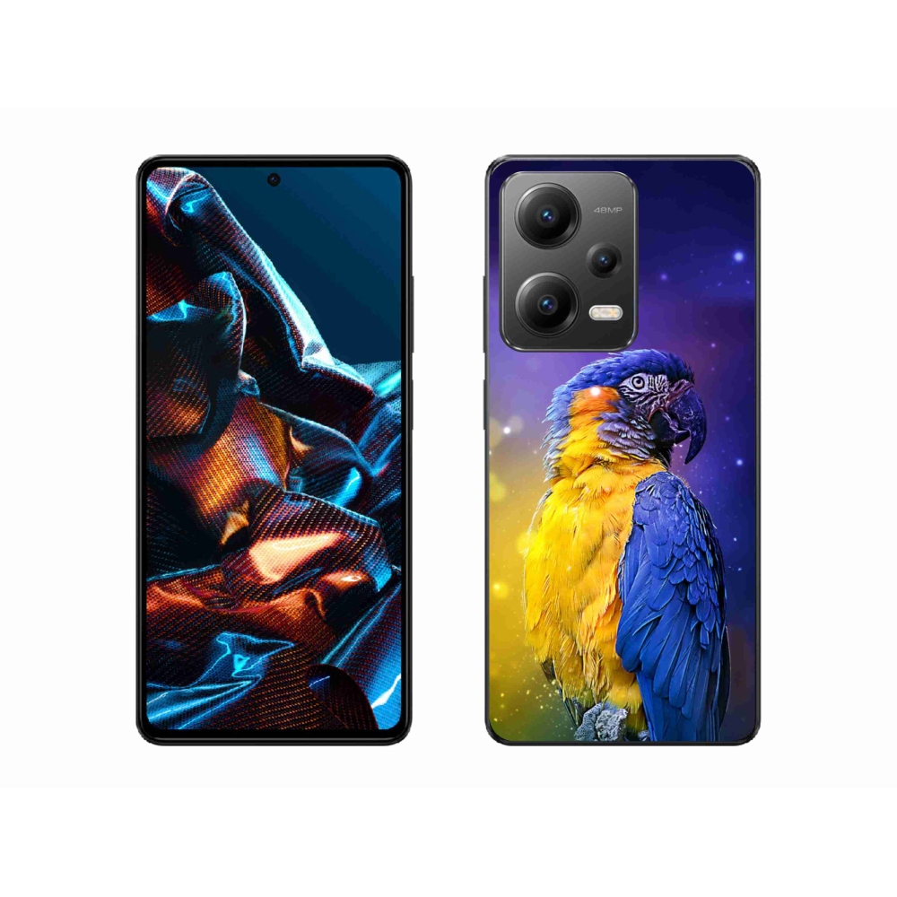 Gelový obal mmCase na mobil Xiaomi Redmi Note 12 Pro 5G - papoušek ara 1