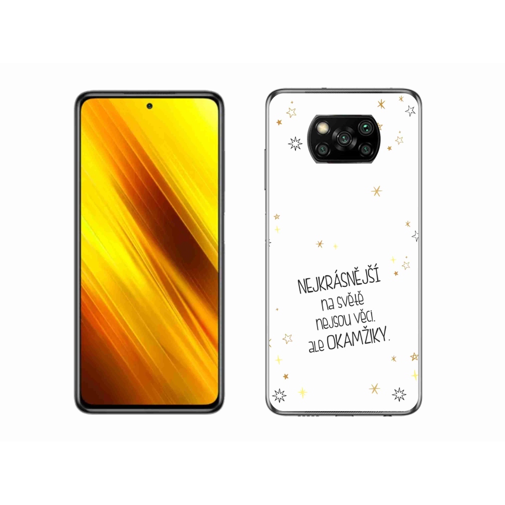 Gelový kryt mmCase na Xiaomi Poco X3 Pro - citát 4 bílé pozadí