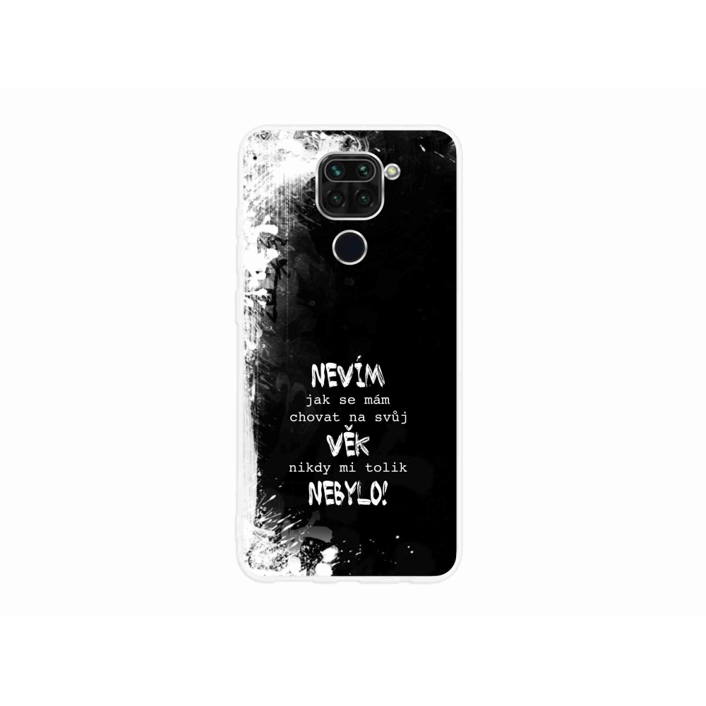 Gelový kryt mmCase na Xiaomi Redmi Note 9 - vtipný text 14 černé pozadí