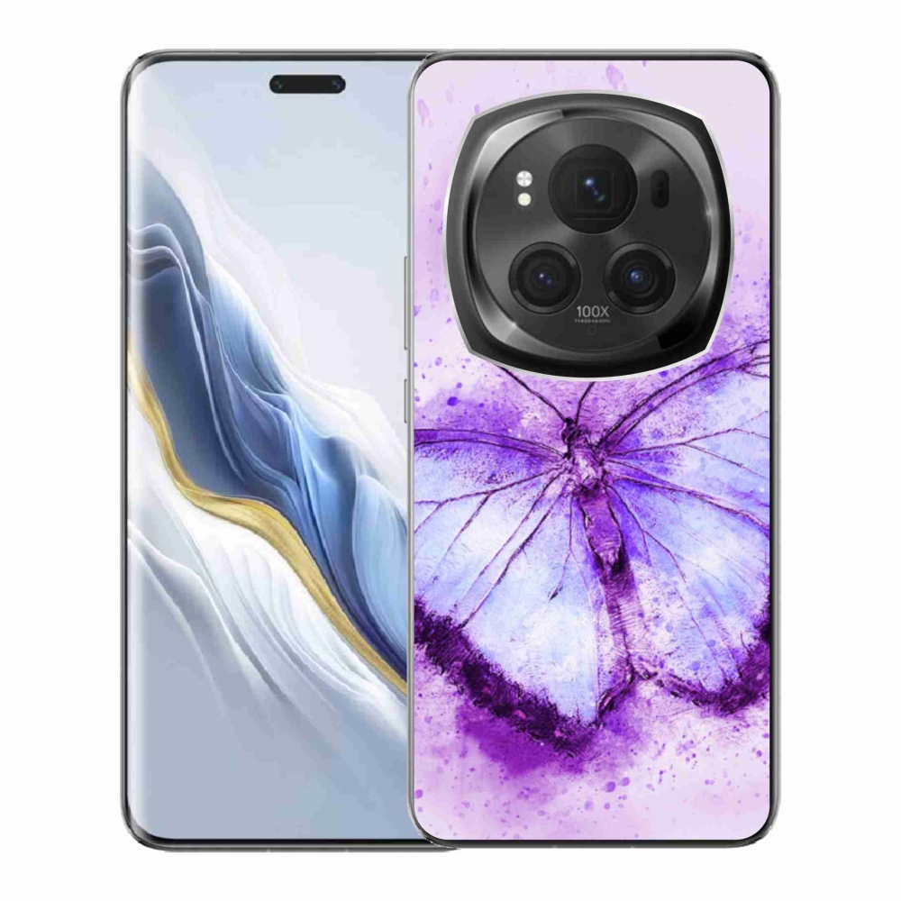 Gelový kryt mmCase na Honor Magic 6 Pro 5G - fialový motýl