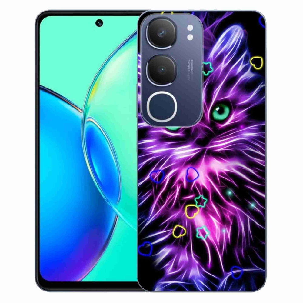 Gelový kryt mmCase na Vivo Y19s - abstraktní kočka