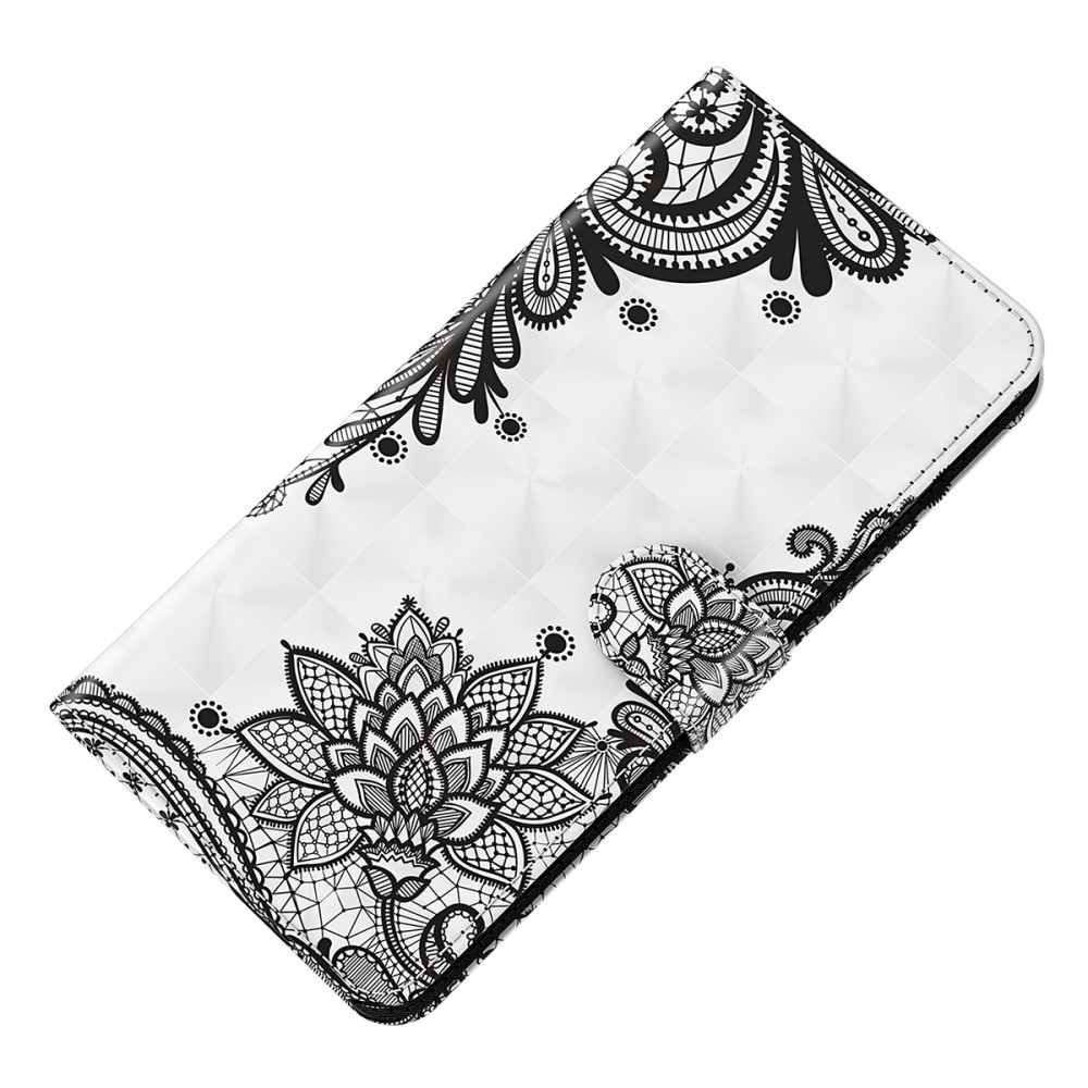 Print knížkové pouzdro na Samsung Galaxy S24 - krajkový květ