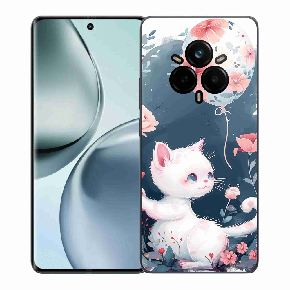 Gelový kryt mmCase na Realme 14 Pro+ 5G - kotě s balónkem