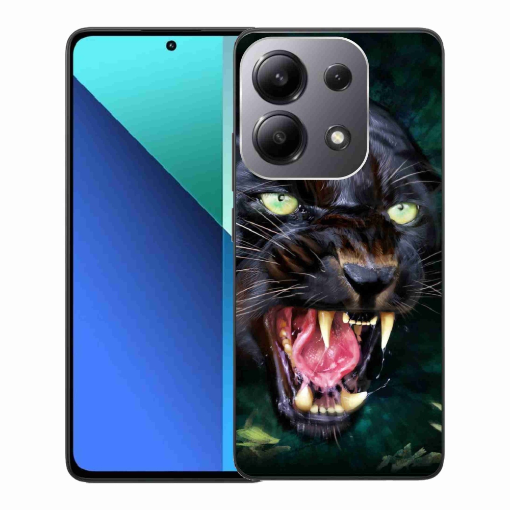 Gelový kryt mmCase na Xiaomi Redmi Note 13 - rozzuřený černý panter