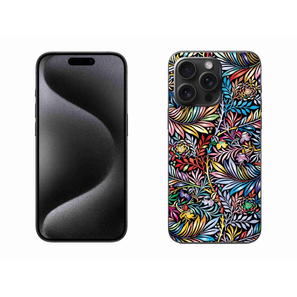 Gelový kryt mmCase na iPhone 15 Pro Max - květiny 5