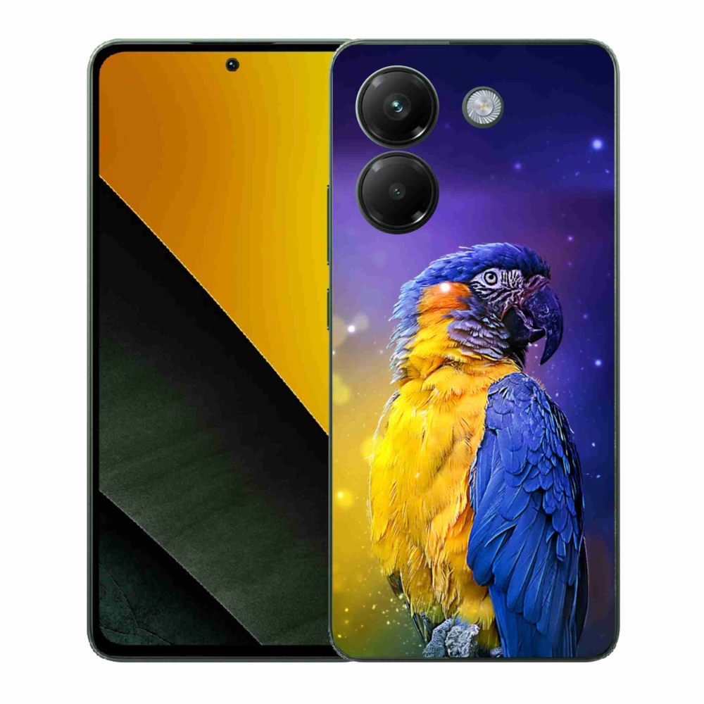 Gelový kryt mmCase na Xiaomi Poco M7 Pro 5G - papoušek ara 1