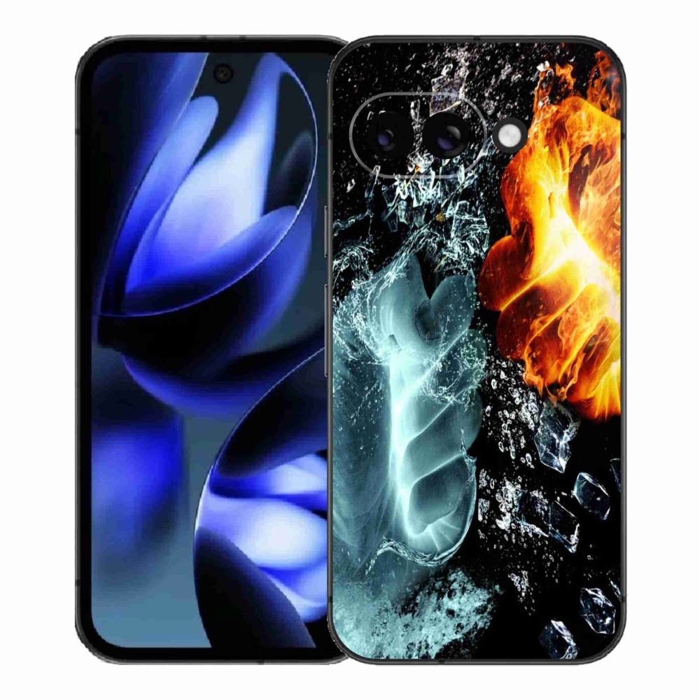 Gelový kryt mmCase na Google Pixel 9a - voda a oheň