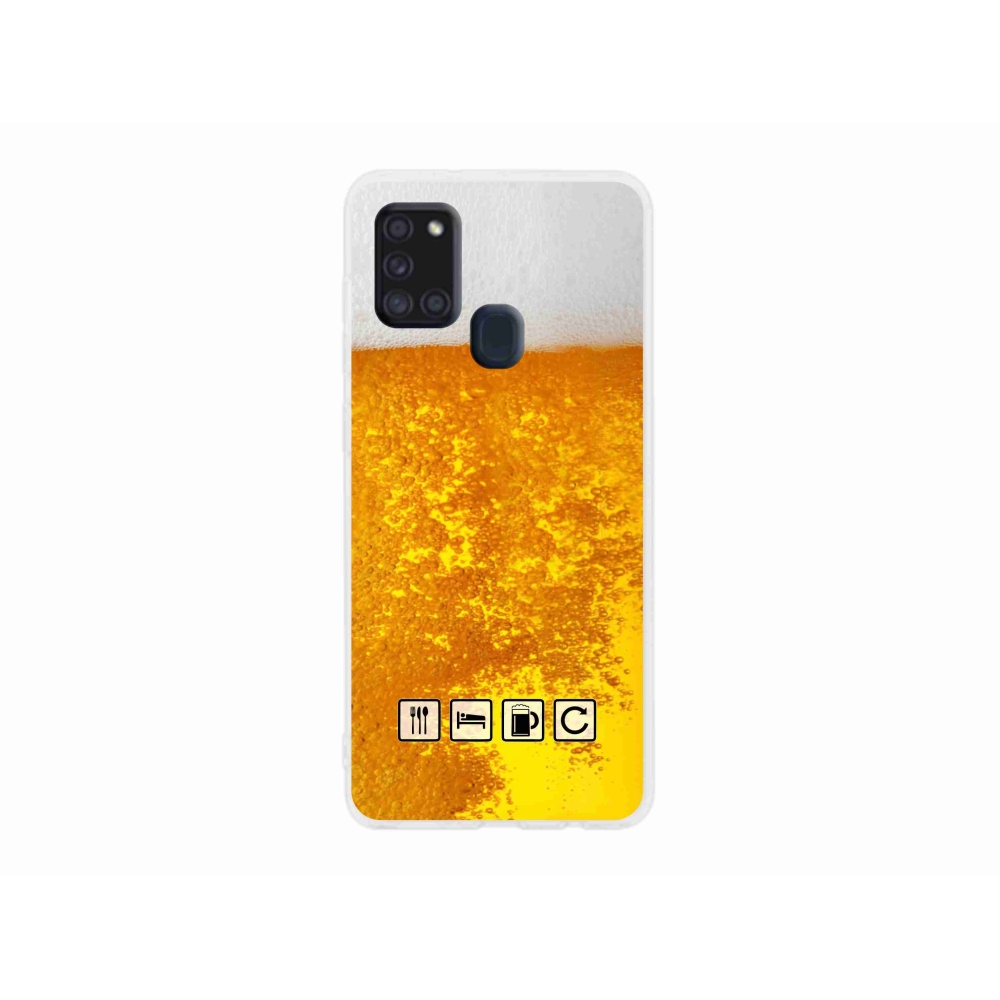 Gelový kryt mmCase na Samsung Galaxy A21s - pivní motiv 3