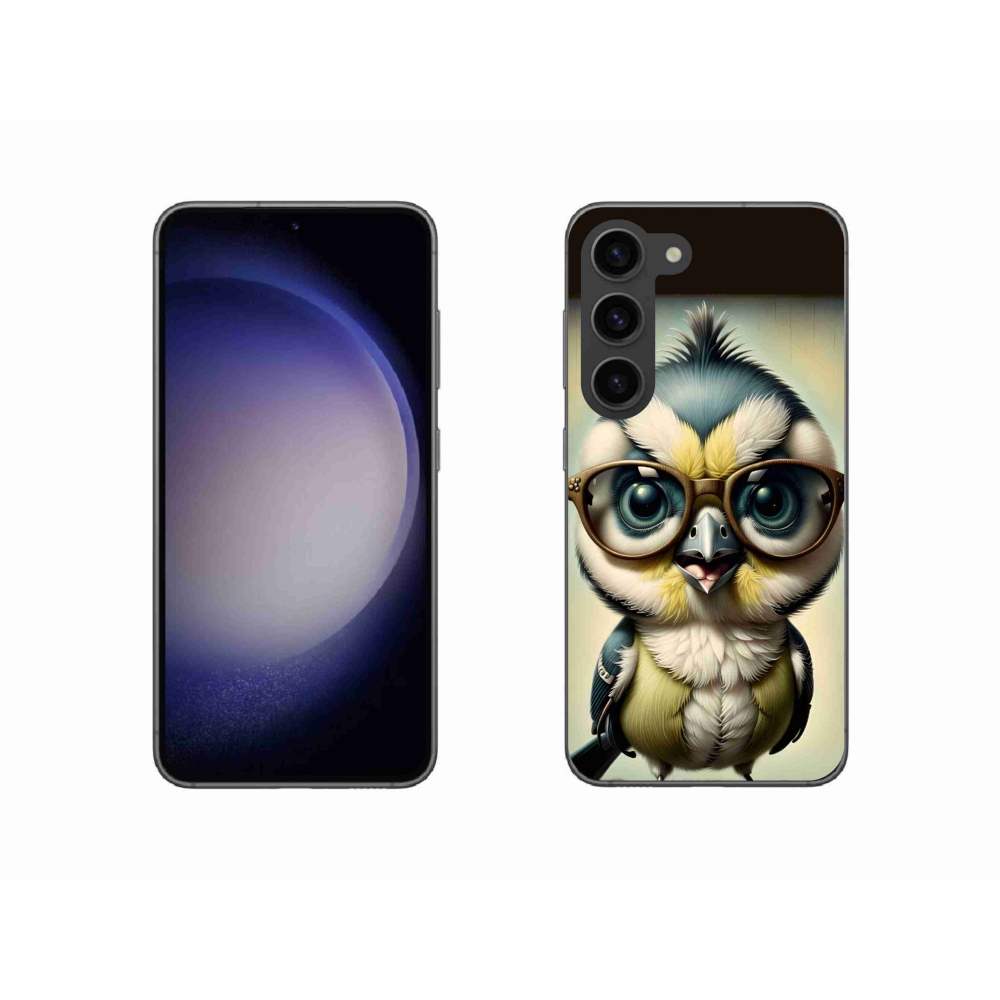 Gelový kryt mmCase na Samsung Galaxy S23 5G - mládě s brýlemi