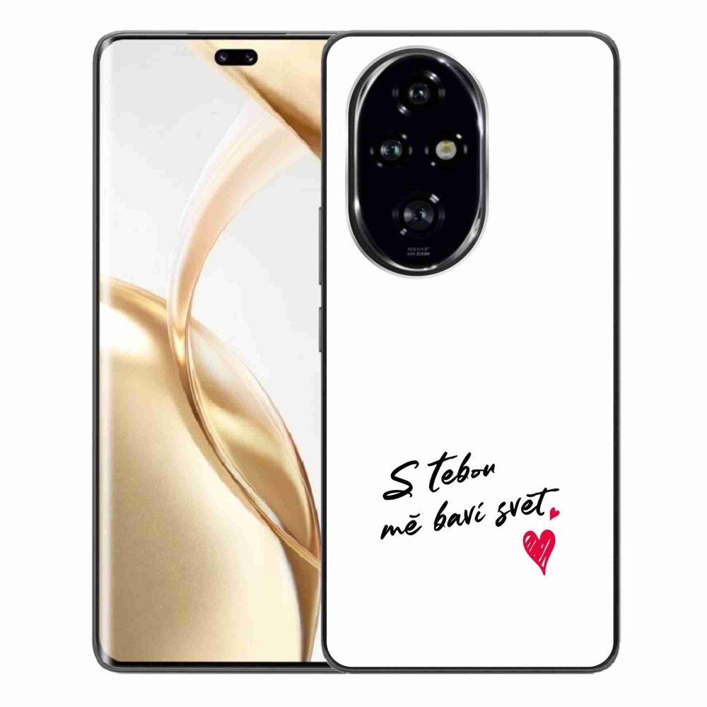 Gelový kryt mmCase na Honor 200 Pro 5G - zamilovaný text 1 bílé pozadí