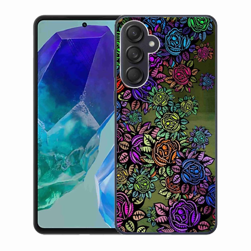 Gelový kryt mmCase na Samsung Galaxy M55 5G - květiny 6