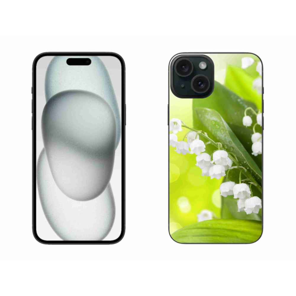 Gelový kryt mmCase na iPhone 15 Plus - konvalinka