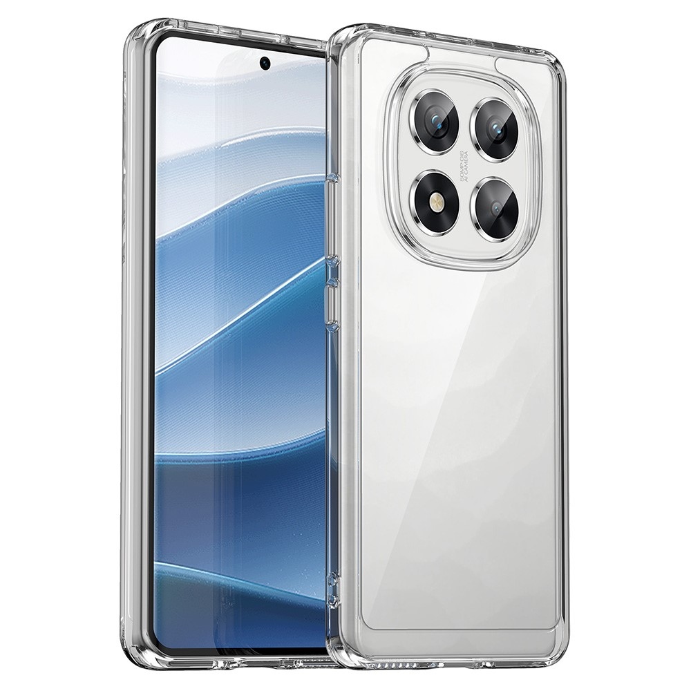 Gelový obal s pevnými zády na Xiaomi Redmi Note 14 Pro 5G/Poco X7 5G - průhledný