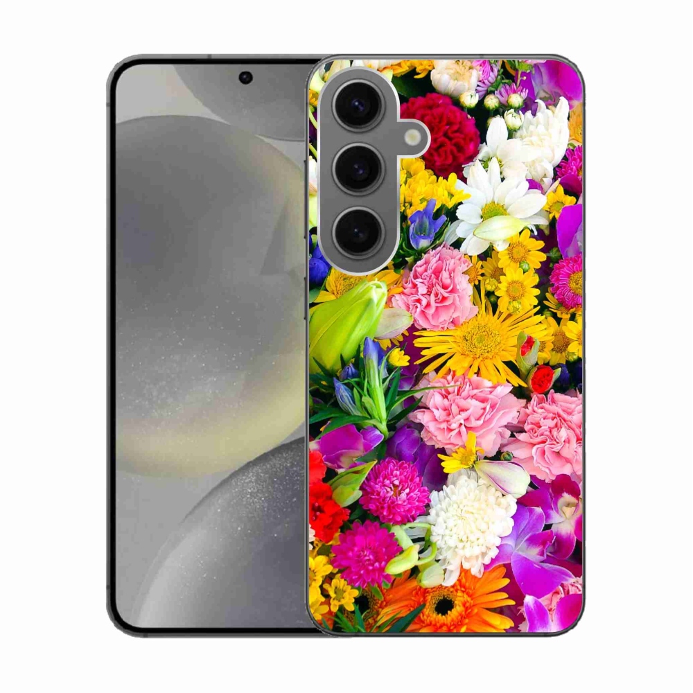 Gelový kryt mmCase na Samsung Galaxy S24 - květiny 12