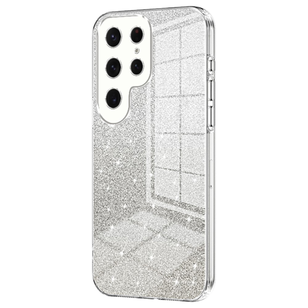 Cut gelový třpytivý obal na Samsung Galaxy S24 Ultra - průhledný