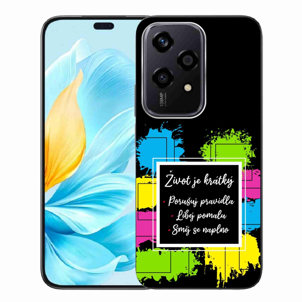 Gelový kryt mmCase na Honor 200 Lite 5G - citát 5 černé pozadí
