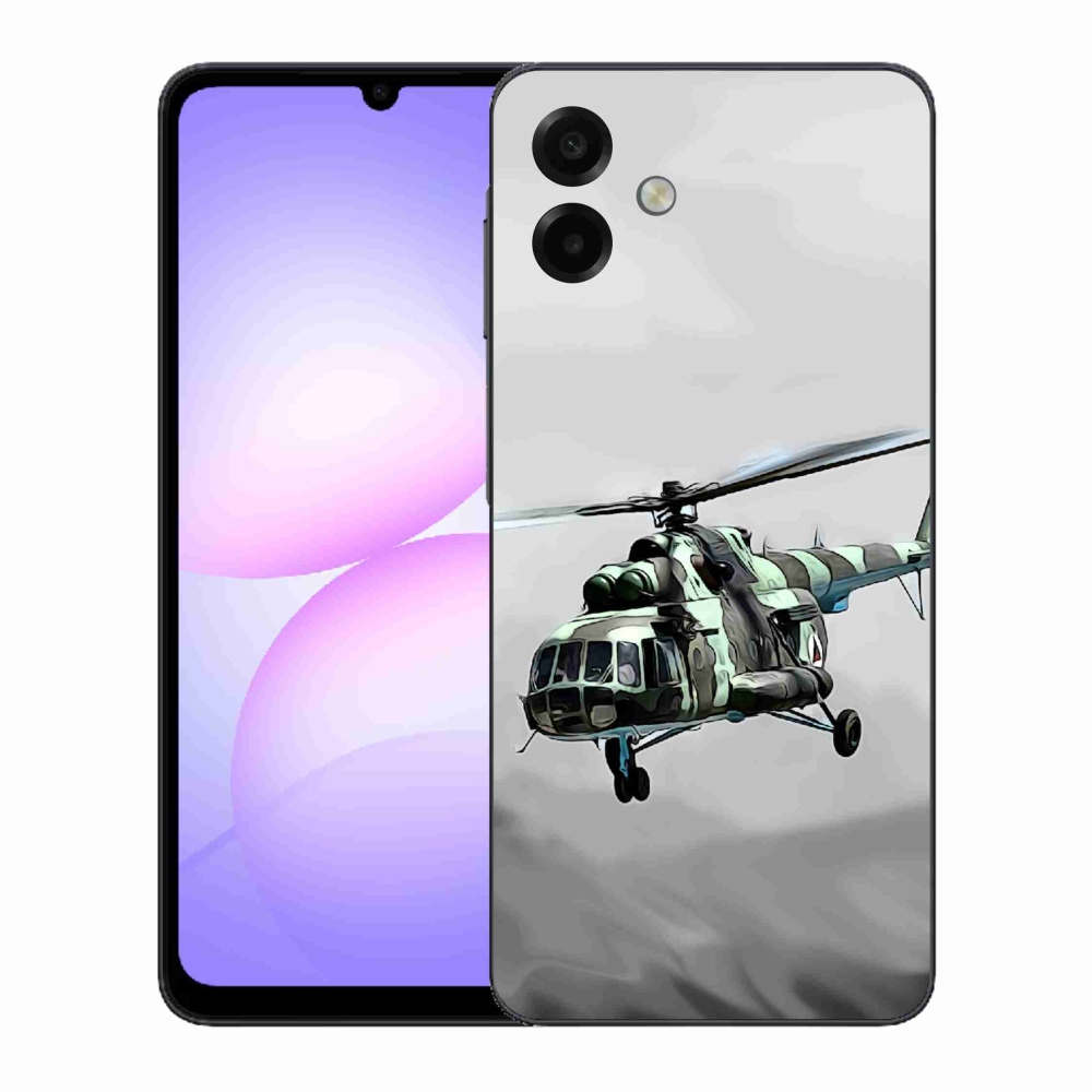 Gelový kryt mmCase na Samsung Galaxy A07 4G - vojenský vrtulník