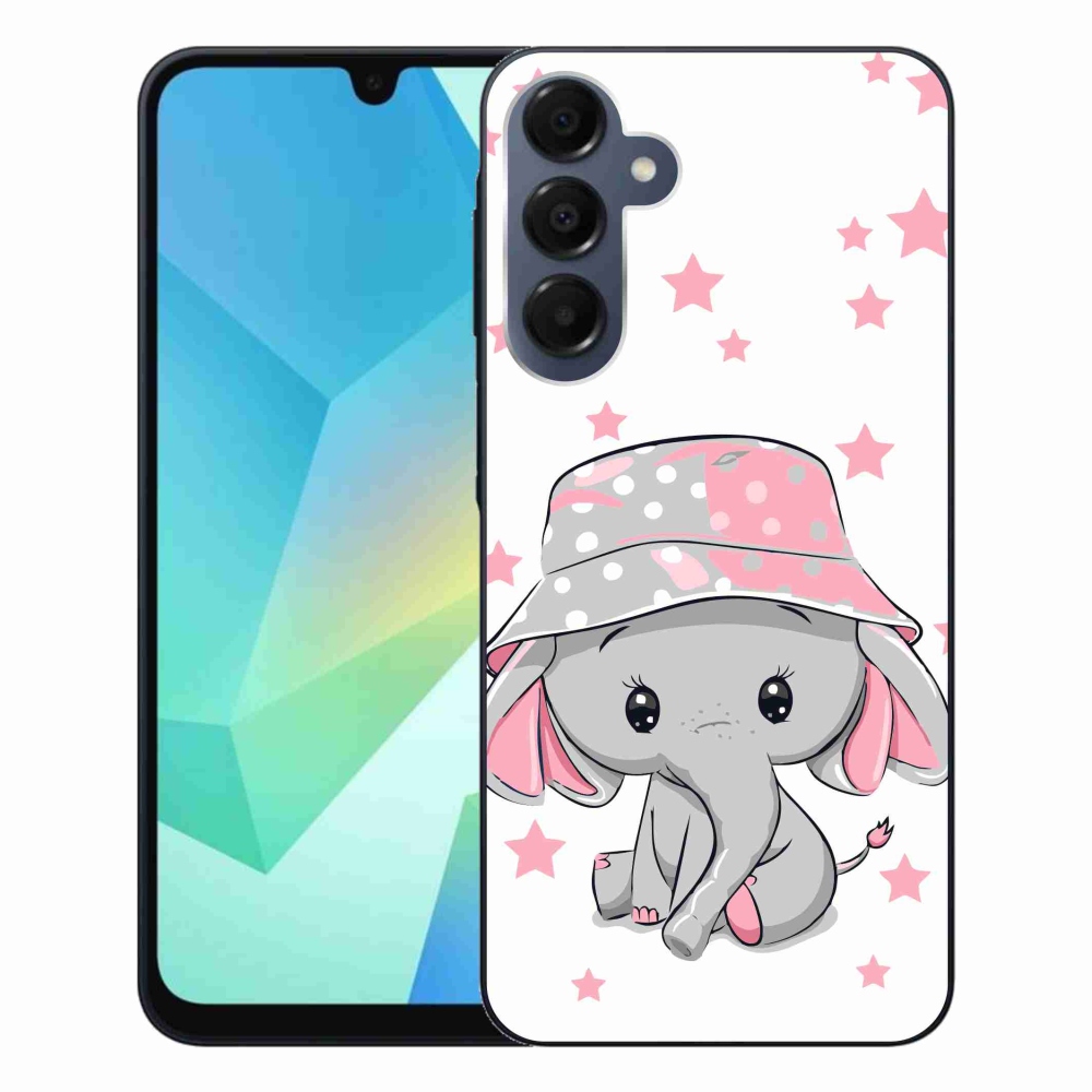 Gelový kryt mmCase na Samsung Galaxy A16 4G/5G - růžový slon