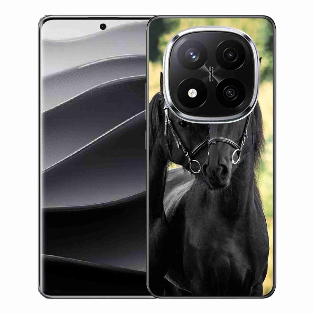 Gelový kryt mmCase na Xiaomi Redmi Note 14 Pro+ 5G - dva černí koně