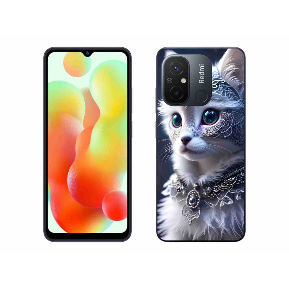 Gelový kryt mmCase na Xiaomi Redmi 12C - bílá kočka