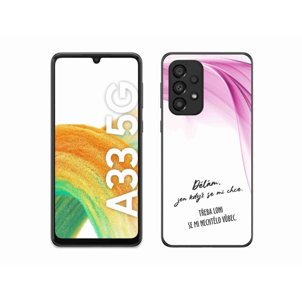 Gelový kryt mmCase na Samsung Galaxy A33 5G - vtipný text 12 bílé pozadí
