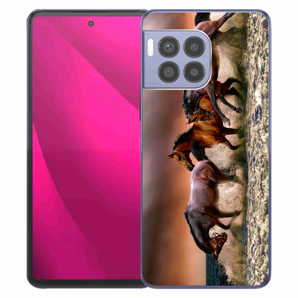Gelový kryt mmCase na T-Mobile T Phone 2 Pro - koně 1