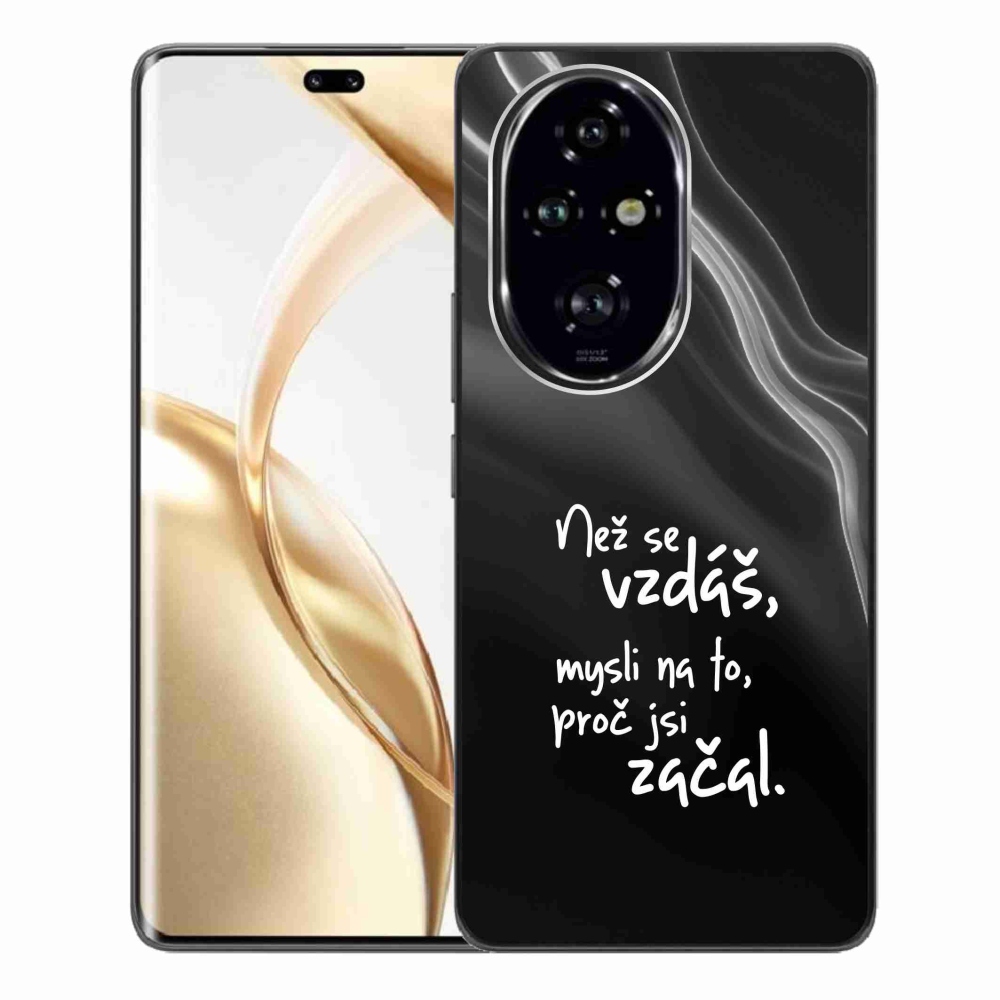Gelový kryt mmCase na Honor 200 Pro 5G - citát 2 černé pozadí