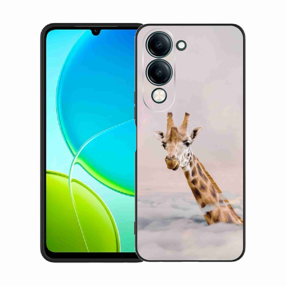Gelový kryt mmCase na Vivo Y29s 5G - žirafa v oblacích
