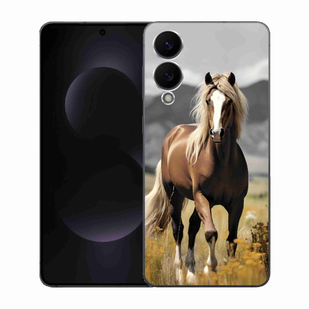 Gelový kryt mmCase na Samsung Galaxy S25 Edge - hnědý kůň 1