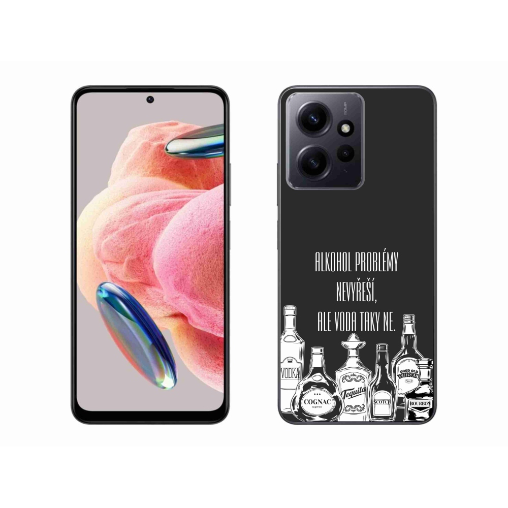 Gelový kryt mmCase na Xiaomi Redmi Note 12 4G - vtipný text černé pozadí