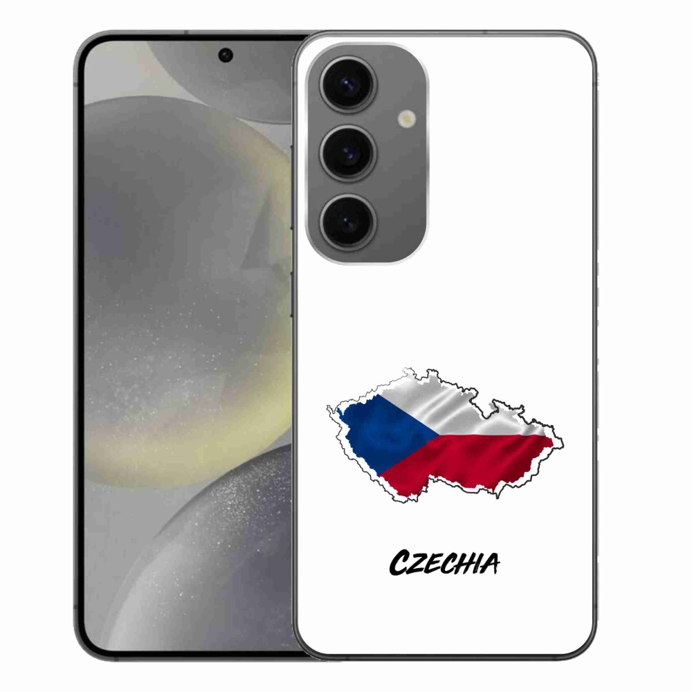Gelový kryt mmCase na Samsung Galaxy S24+ - Czechia bílé pozadí