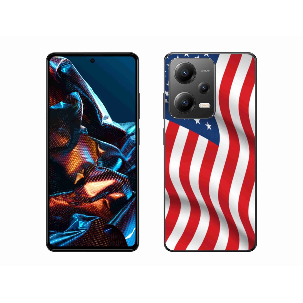 Gelový kryt mmCase na mobil Xiaomi Redmi Note 12 Pro 5G - USA vlajka
