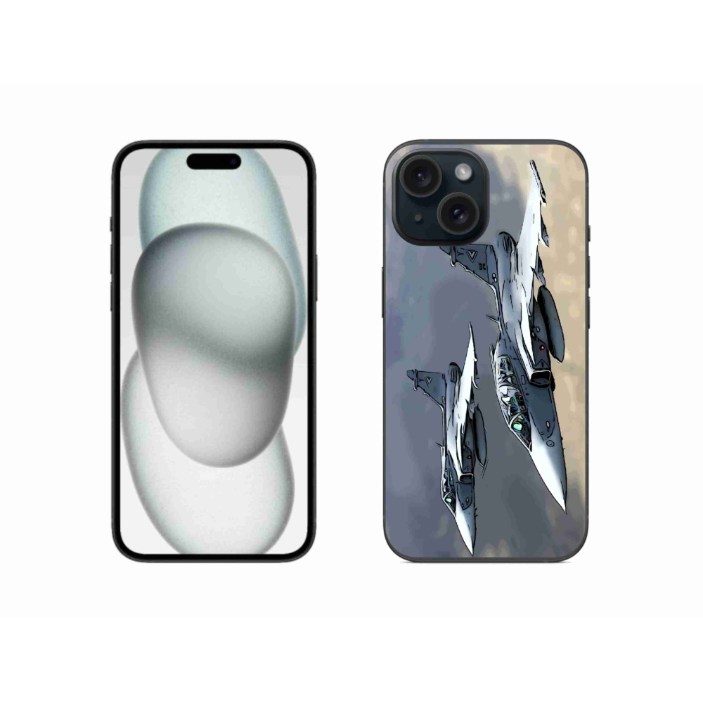 Gelový kryt mmCase na iPhone 15 - stíhačky