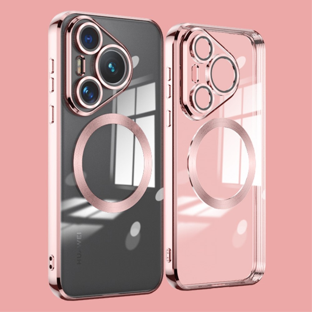 Case gelový obal s ochranou fotoaparátu a podporou MagSafe na Huawei Pura 70 - růžovozlatý