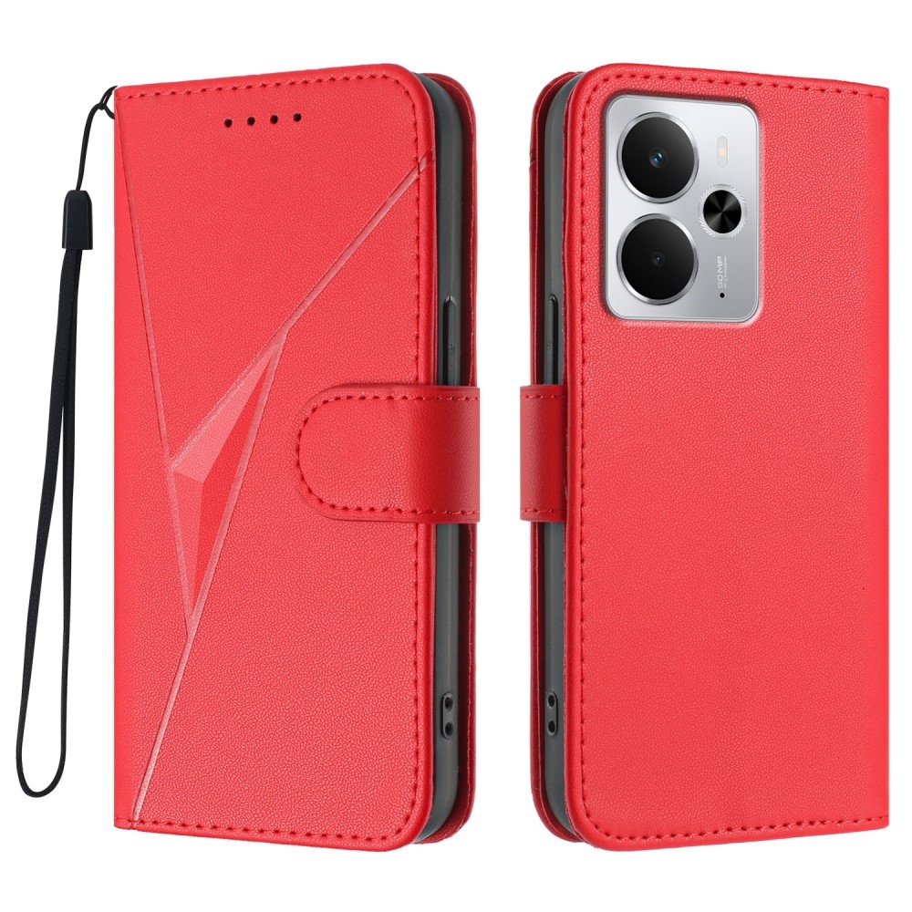 Triangles knížkové pouzdro na Realme 14 5G - červené