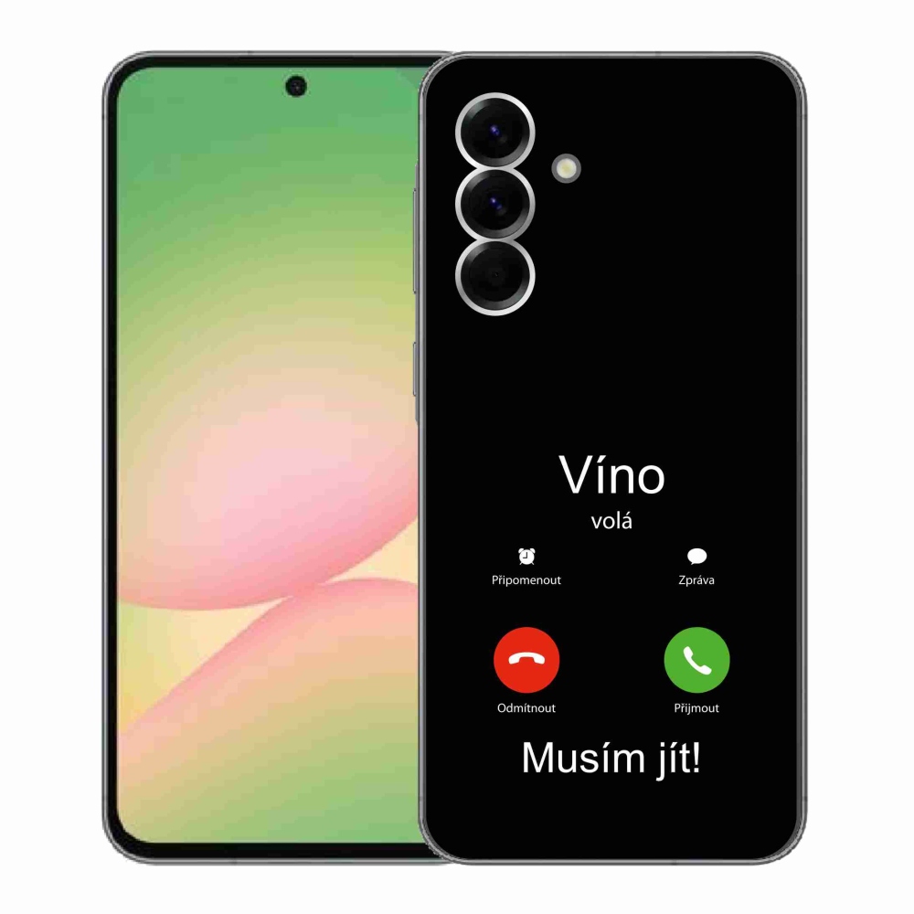 Gelový kryt mmCase na Samsung Galaxy A56 5G - víno volá černé pozadí
