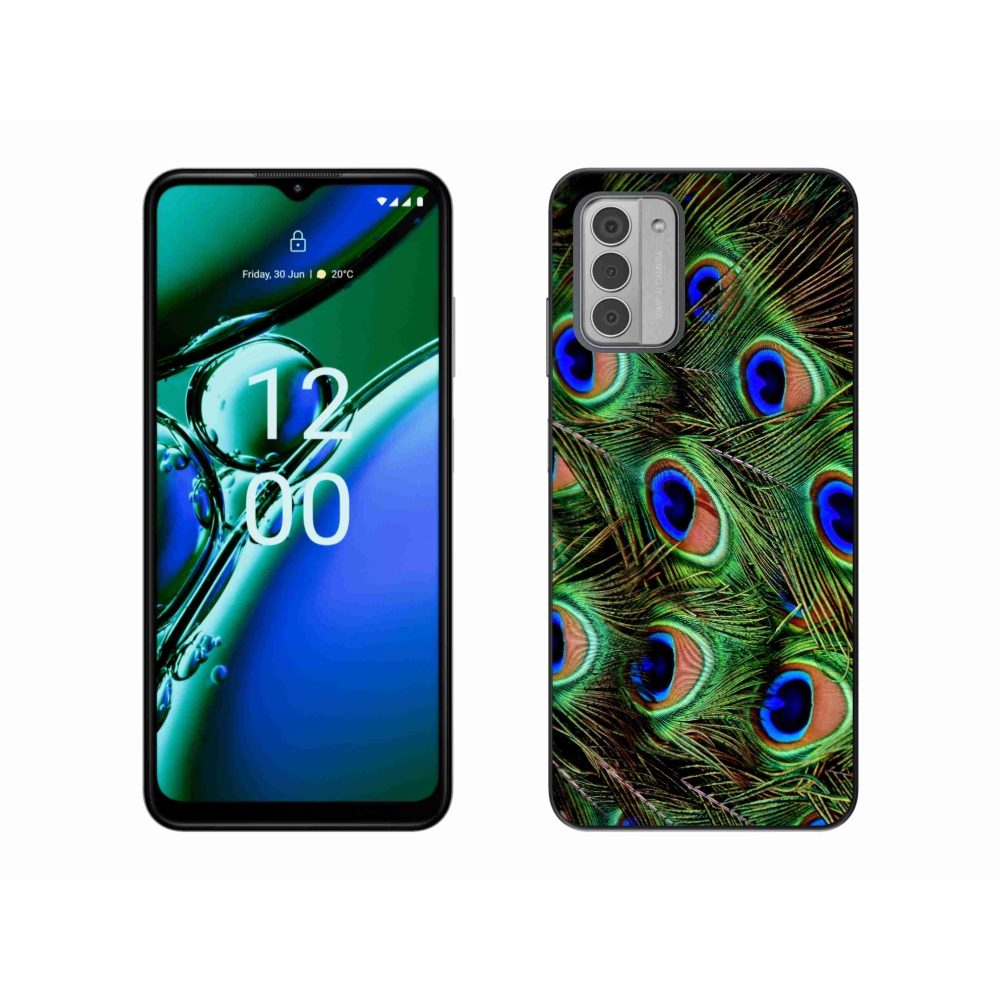 Gelový kryt mmCase na Nokia G42 - paví peří