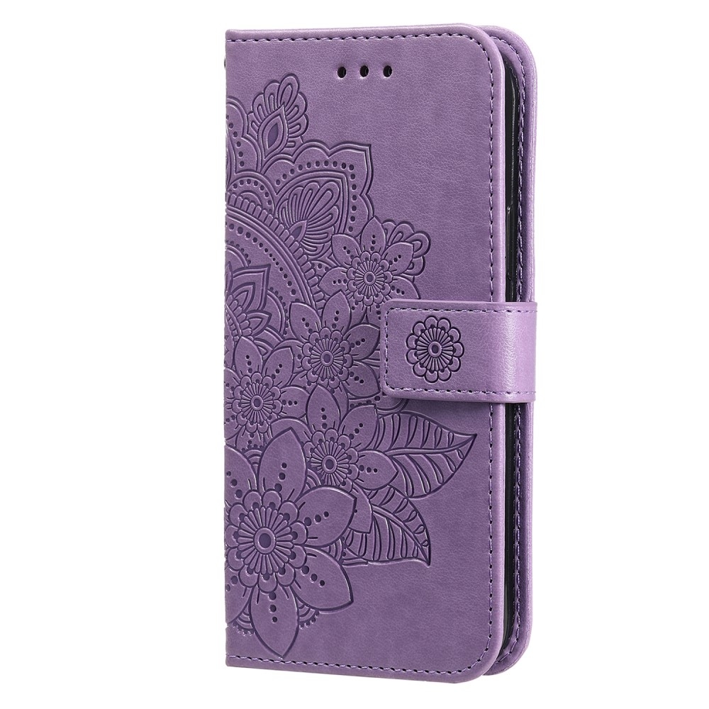Mandala knížkové pouzdro na Vivo X200 5G - fialové
