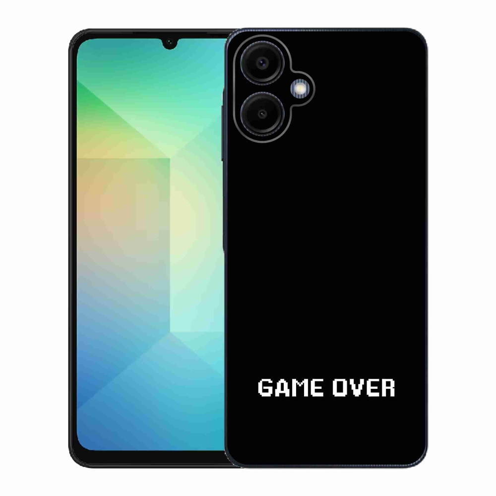 Gelový kryt mmCase na Samsung Galaxy A06 4G - game over černé pozadí