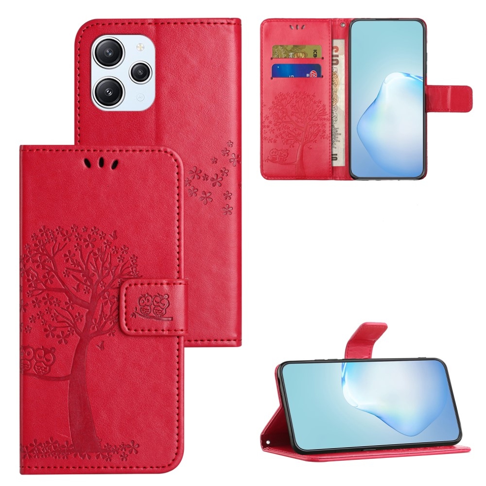 Tree knížkové pouzdro na Xiaomi Redmi 12 4G/5G - červené
